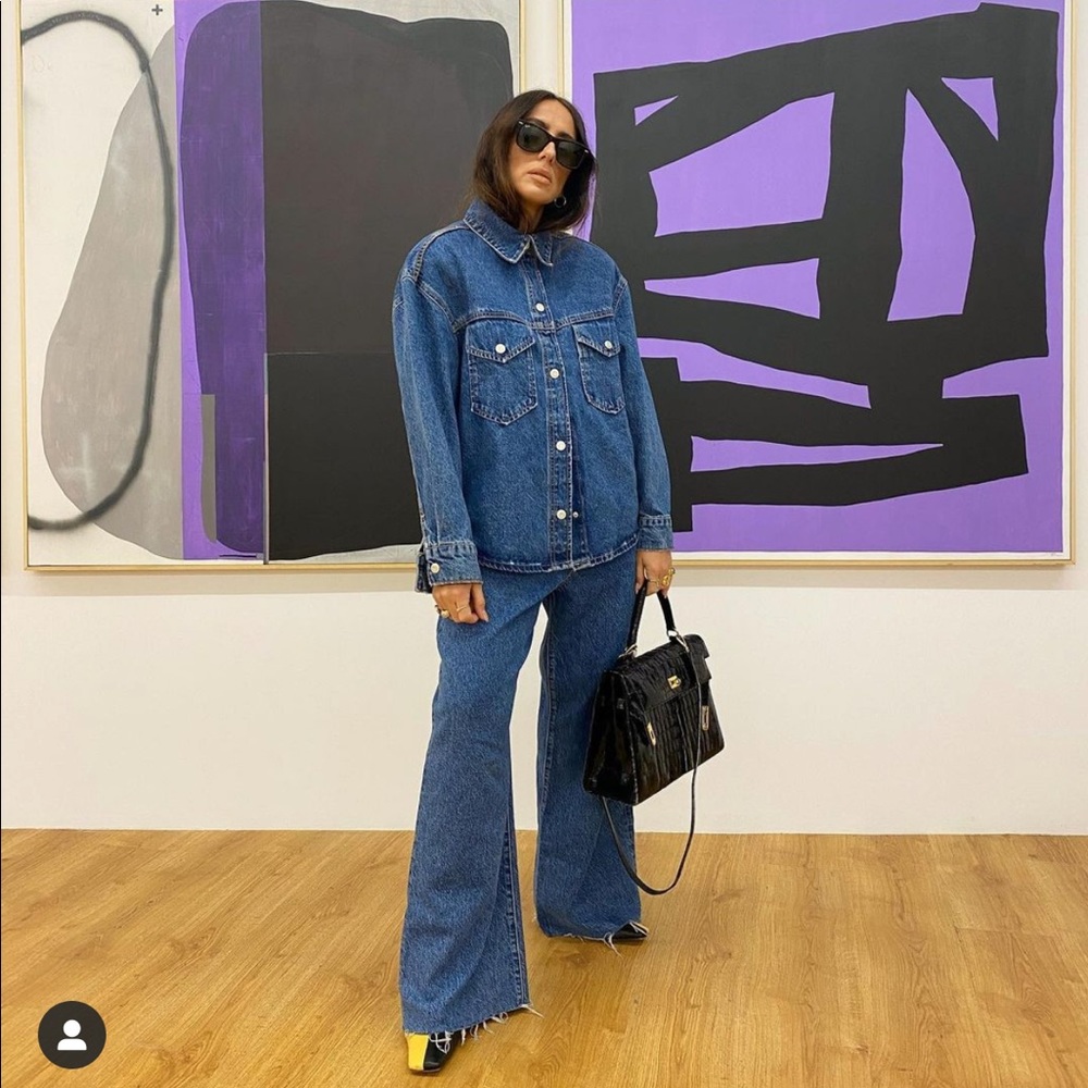 On sale Zara oversized denim shirt - Picture 3 of 16